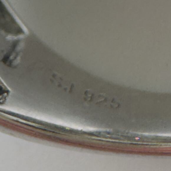 Genuine Statement Diamond Ring Size 6.5 Wide Band Comfort Fit 925 Silver - Picture 12 of 12